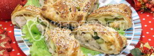 рулет с курицей на рождество. Шаг 8