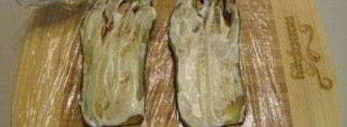 рулетики из баклажанов с корейской морковкой. Шаг 4