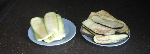рулетики из кабачков и баклажанов. Шаг 2