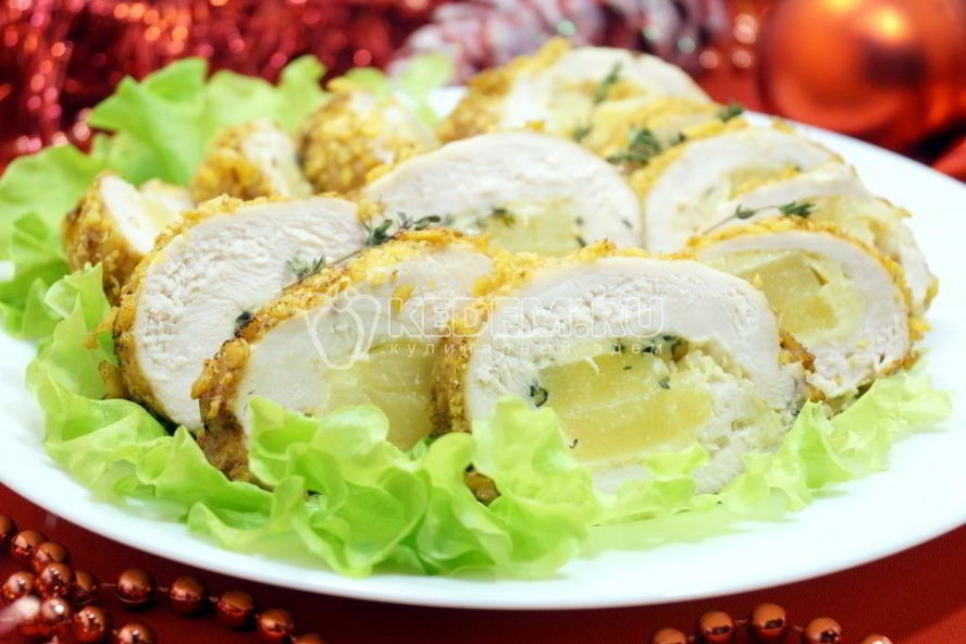 Рецепт рулетиков из куриного филе с начинкой