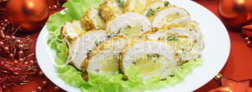 рулетики из куриного филе с начинкой. Шаг 11