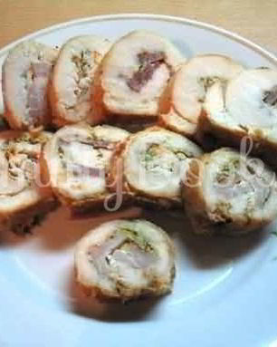 Рулетики из куриных грудок