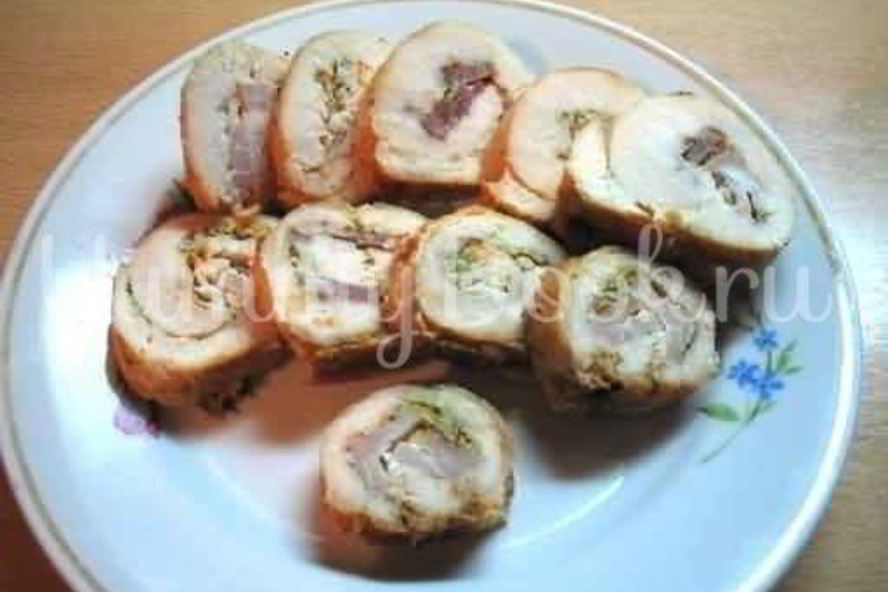 Рецепт рулетиков из куриных грудок