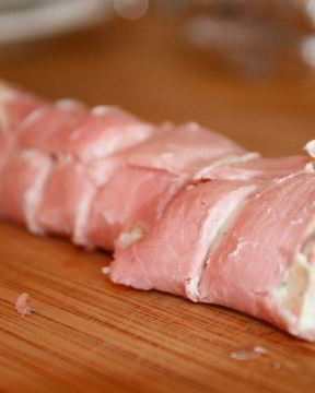 Рулетики из ветчины с начинкой