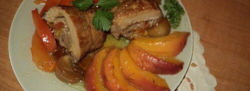 рулетики с персиками и перцем. Шаг 7