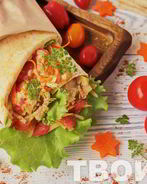 Домашняя шаурма с курицей