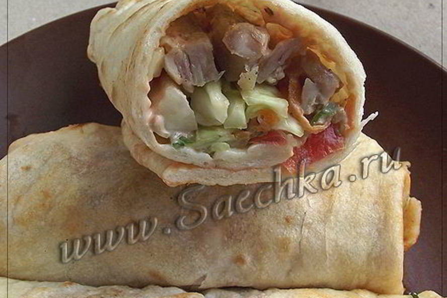 Рецепт шаурмы с курицей