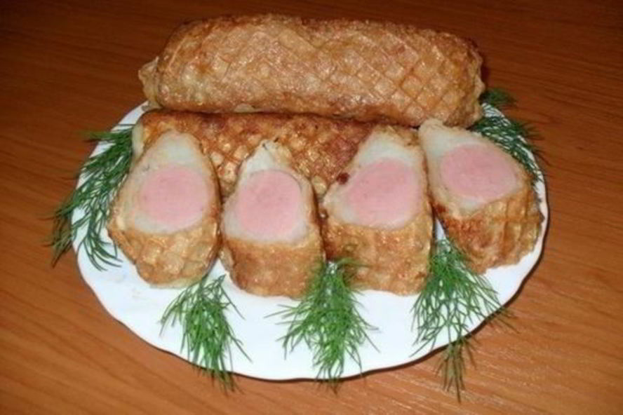 Рецепт сосисок в шубке