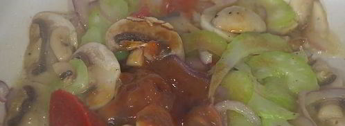 сэндвич с говядиной, грибами и сельдереем. Шаг 4