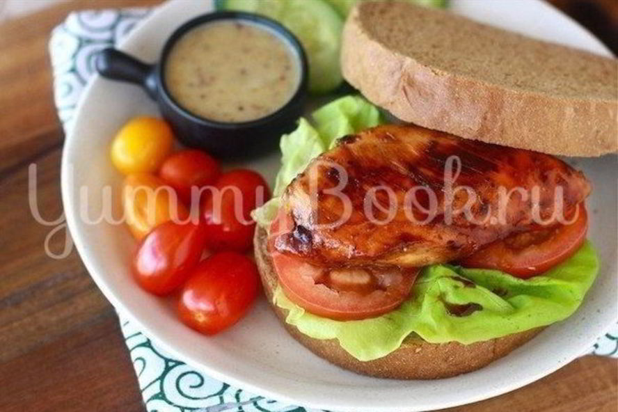Рецепт сэндвича с куриной грудкой в меду