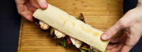 сэндвич с курицей и овощами-гриль. Шаг 12