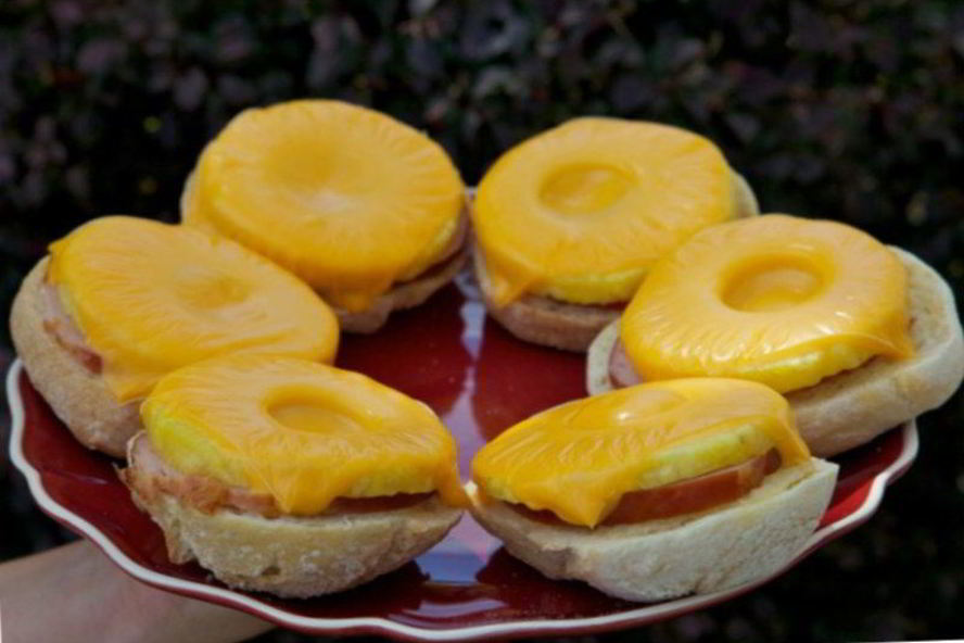 Рецепт сэндвичей с ананасом и ветчиной