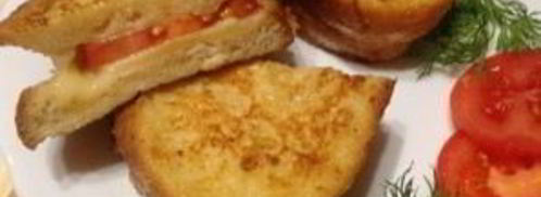 теплый сэндвич с сыром и помидором. Шаг 11