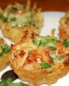 Картофельные тарталетки с начинкой