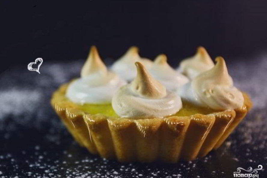Рецепт лимонной тарталетки с меренгой