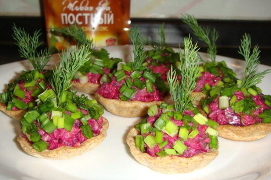 Рецепт постных тарталеток с рыбой