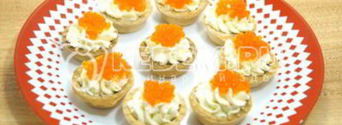 тарталетки с красной икрой. Шаг 3