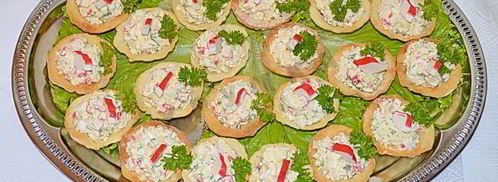 тарталетки с начинкой из крабовых палочек. Шаг 14