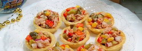 тарталетки с салатом из тунца. Шаг 6