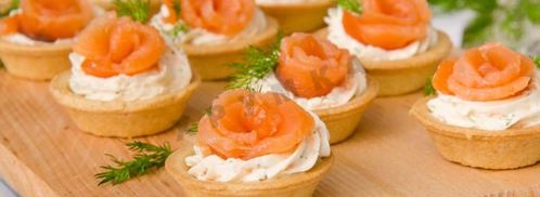 тарталетки с семгой и сыром. Шаг 11