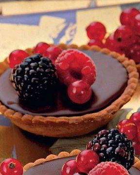 Тарталетки с шоколадным ганашем