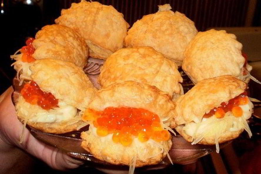Рецепт тарталеток с сырной начинкой и икрой
