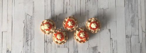 тарталетки с сыром и икрой. Шаг 7