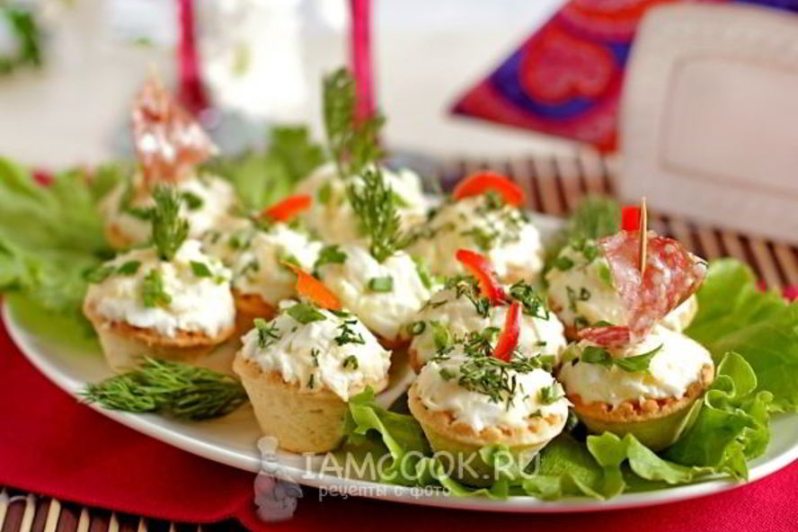 Рецепт тарталеток с яичным салатом