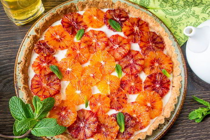 Рецепт апельсинового тарта со сливочным кремом