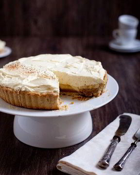 Банановый тарт с кофейным кремом