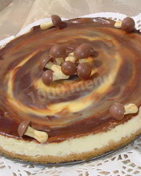 Белоснежный тарт с мраморной карамелью