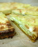 Картофельный тарт на тыквенном тесте