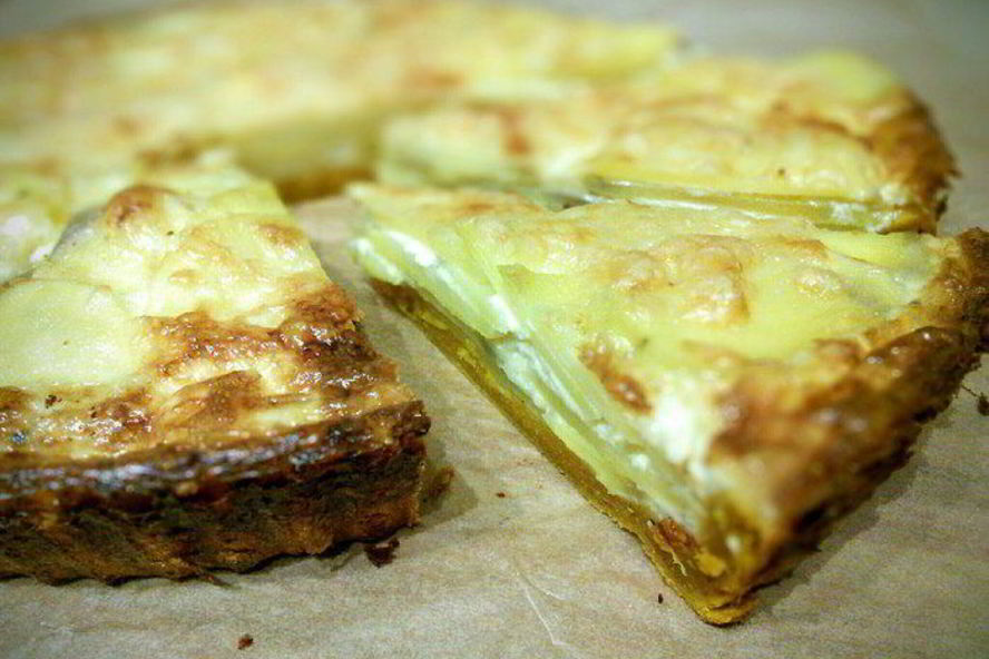 Рецепт картофельного тарта на тыквенном тесте