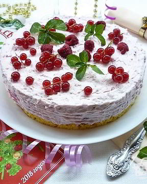 Малиново-сметанный тарт