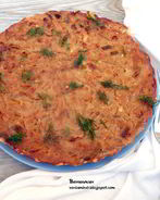 Тарт с карамелизованным луком и рикоттой