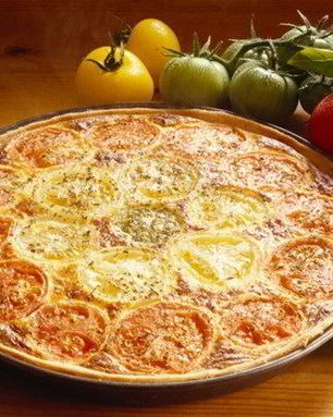 Тарт с томатами и сырным кремом по-итальянски