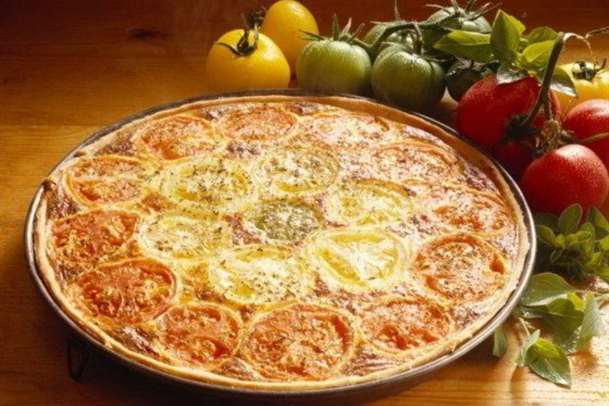Рецепт тарта с томатами и сырным кремом по-итальянски