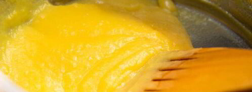 тарт с ванильной грушей и заварным кремом под шапочкой из мереги. Шаг 5