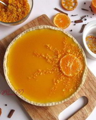 Творожный тарт с мандариновым соусом