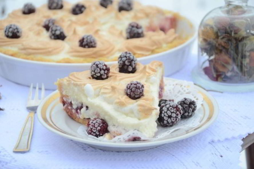 Рецепт творожного тарта с персиками