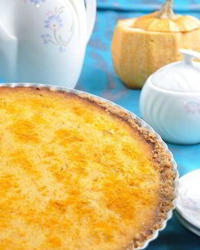 Тыквенный тарт с апельсином на ореховом тесте