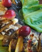 Веер из баклажанов