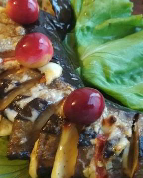 Веер из баклажанов