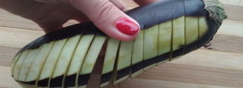 веер из баклажанов. Шаг 3