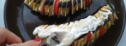 веер из баклажанов. Шаг 7