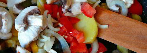 картофель с шампиньонами и яичницей. Шаг 4