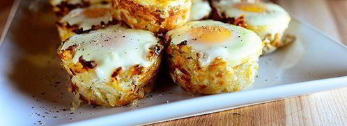 картофельные корзинки с яичницей-глазуньей. Шаг 6