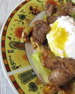 Яичница с печенкой