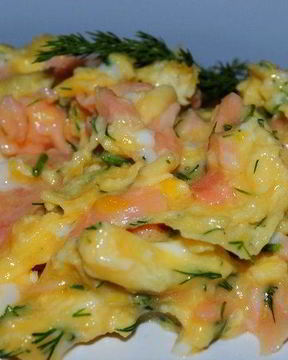 Яичница с семгой