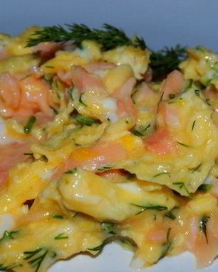 Яичница с семгой